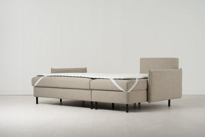 Model 12 Sofa Bed with Storage 3 Seater Right Chaise, Pumice