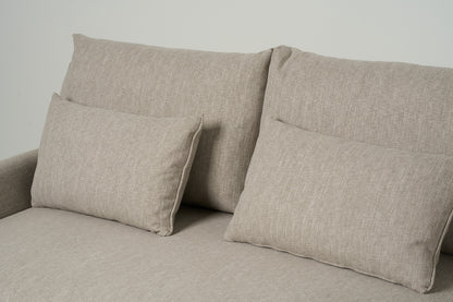 Model 12 Sofa Bed with Storage 3 Seater Right Chaise, Pumice