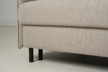 Model 12 Sofa Bed with Storage 3 Seater Right Chaise, Pumice