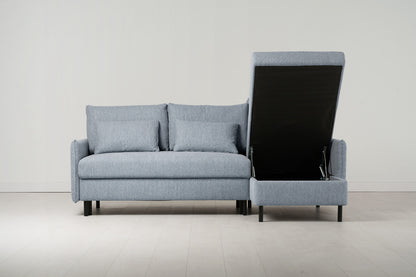 Model 12 Sofa Bed with Storage 3 Seater Right Chaise, Seaglass