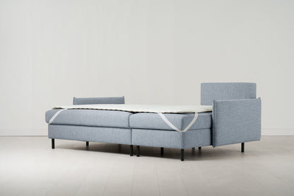 Model 12 Sofa Bed with Storage 3 Seater Right Chaise, Seaglass