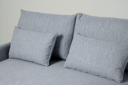 Model 12 Sofa Bed with Storage 3 Seater Left Chaise, Seaglass