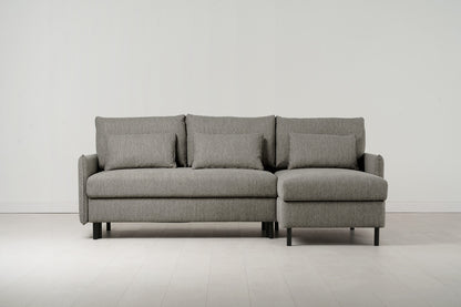 Model 12 Sofa Bed with Storage 3 Seater Right Chaise, Shadow