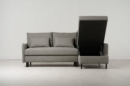 Model 12 Sofa Bed with Storage 3 Seater Right Chaise, Shadow