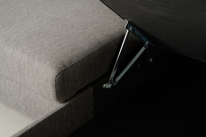 Model 12 Sofa Bed with Storage 3 Seater Left Chaise, Shadow