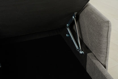 Model 12 Sofa Bed with Storage 3 Seater Left Chaise, Shadow