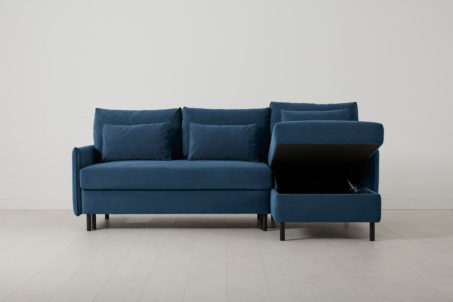 Model 12 Sofa Bed with Storage 3 Seater Right Chaise, Teal