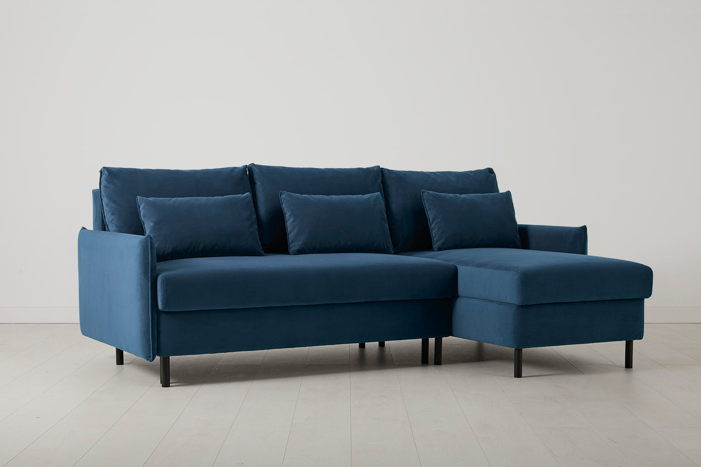 Model 12 Sofa Bed with Storage 3 Seater Right Chaise, Teal