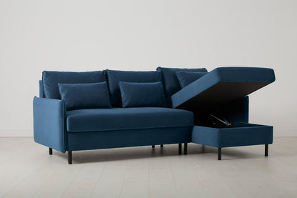 Model 12 Sofa Bed with Storage 3 Seater Right Chaise, Teal