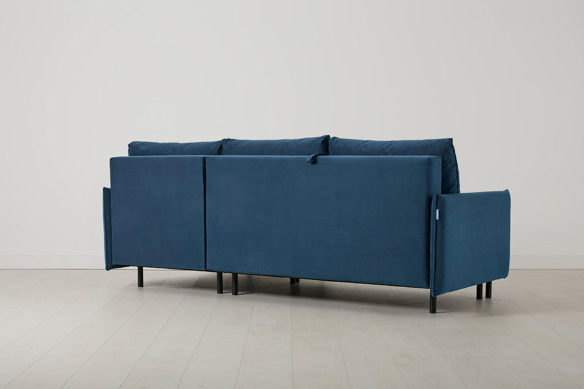 Model 12 Sofa Bed with Storage 3 Seater Right Chaise, Teal