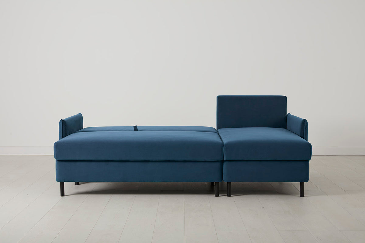 Model 12 Sofa Bed with Storage 3 Seater Right Chaise, Teal