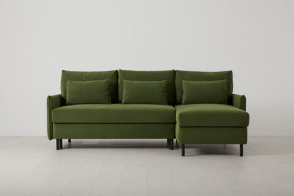 Model 12 Sofa Bed with Storage 3 Seater Right Chaise, Vine