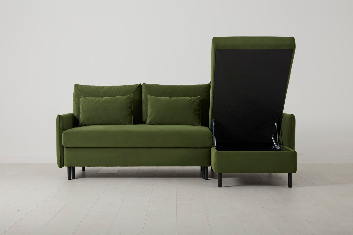 Model 12 Sofa Bed with Storage 3 Seater Right Chaise, Vine