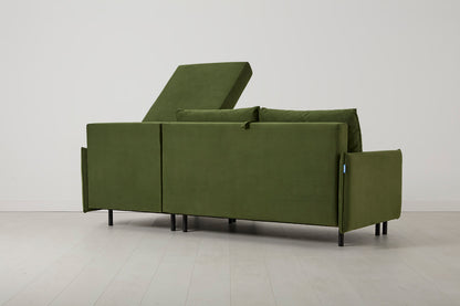 Model 12 Sofa Bed with Storage 3 Seater Right Chaise, Vine