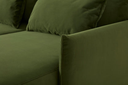 Model 12 Sofa Bed with Storage 3 Seater Left Chaise, Vine