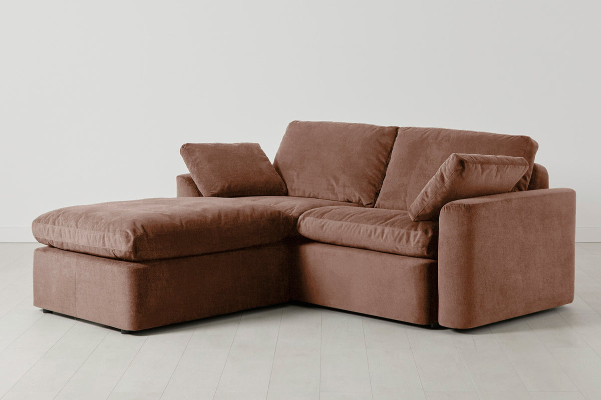 Model 13 2-Seater Left Chaise Sofa, Russet