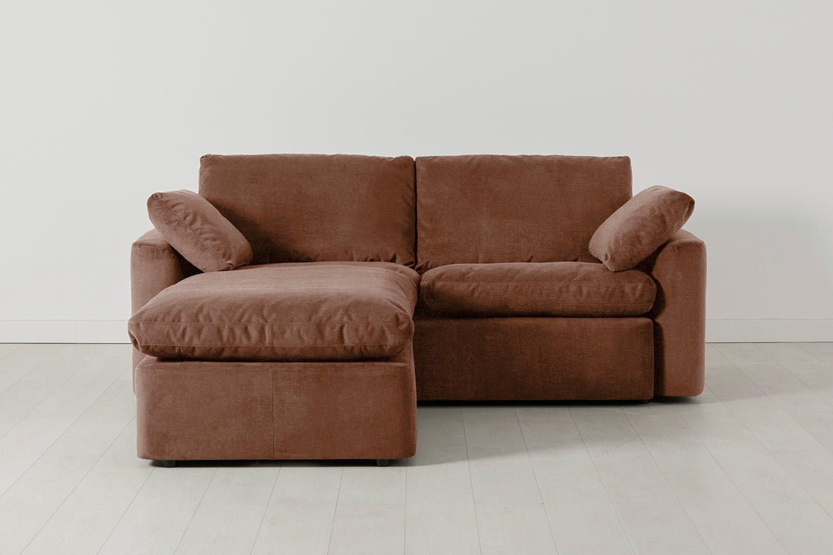 Model 13 2-Seater Left Chaise Sofa, Russet