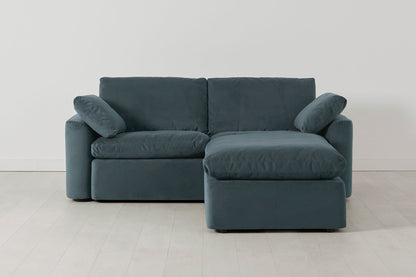 Ottoman in blue velvet