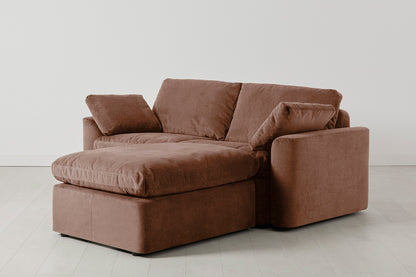 Model 13 2-Seater Sofa with Ottoman, Russet