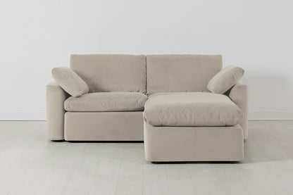 Ottoman in cream velvet