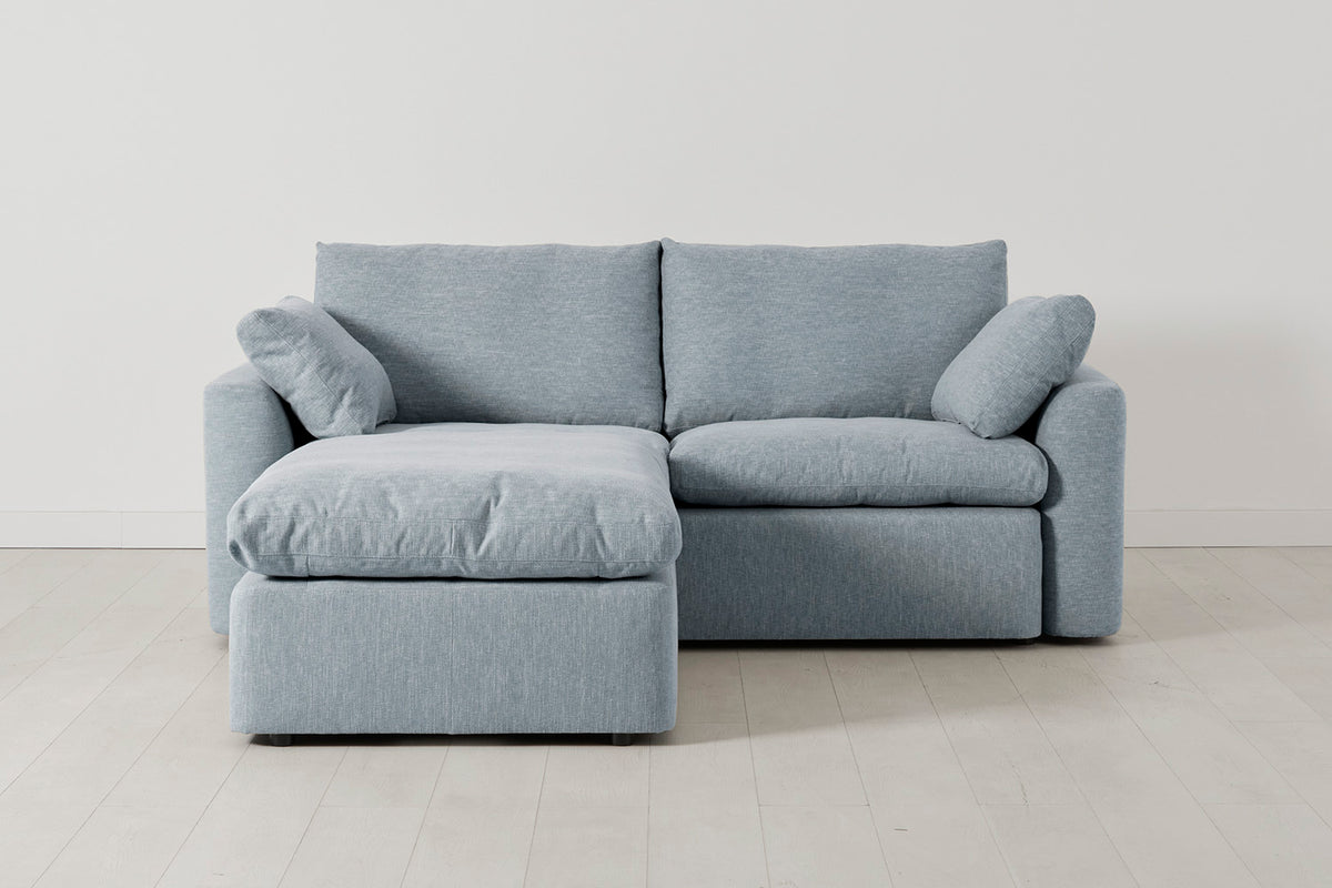 Model 13 2-Seater Left Chaise Sofa, Seaglass