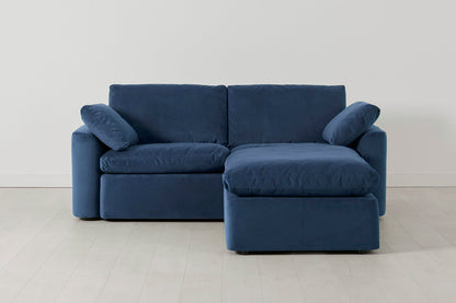 Ottoman in blue velvet
