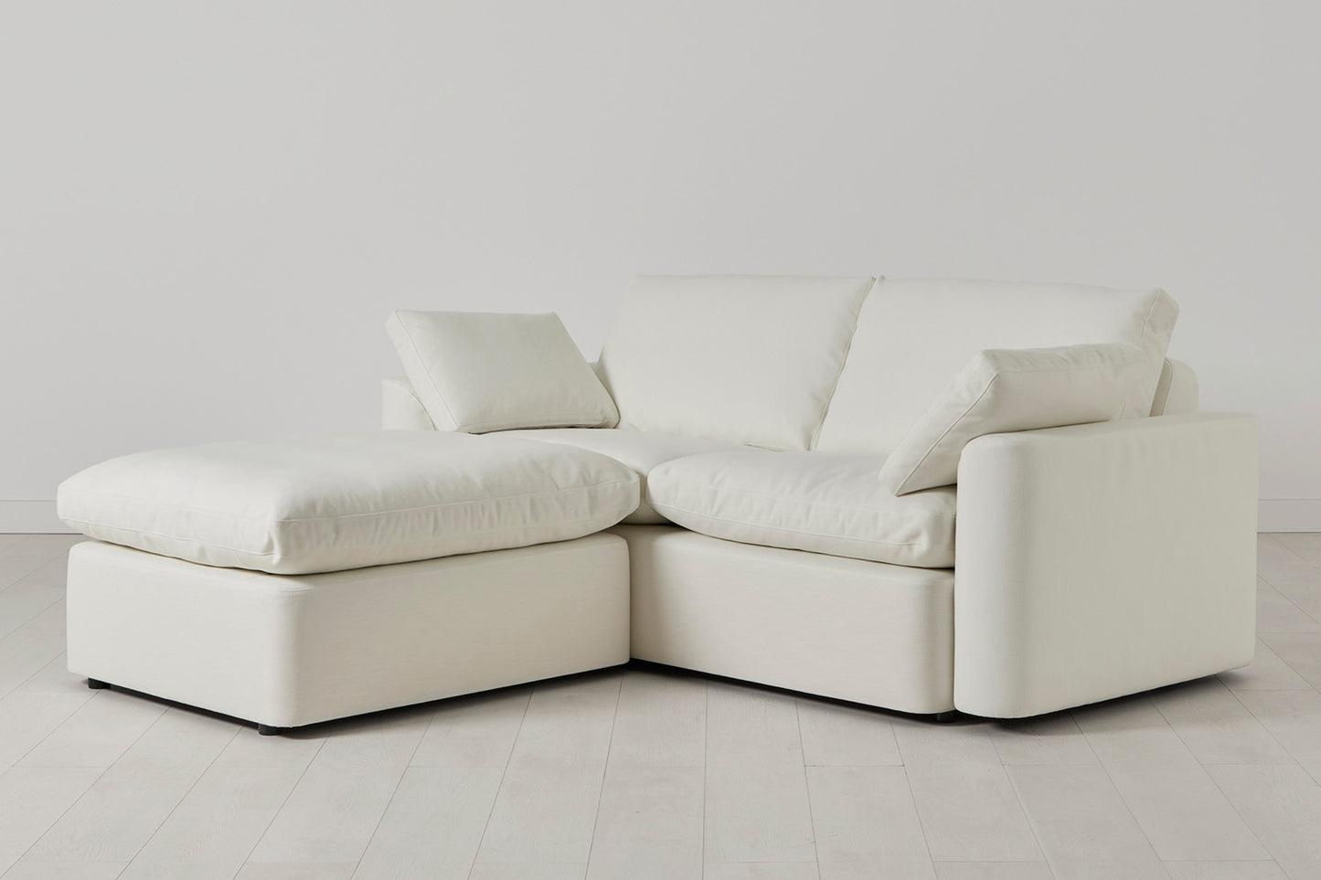 Model 13 2-Seater Left Chaise Sofa, White