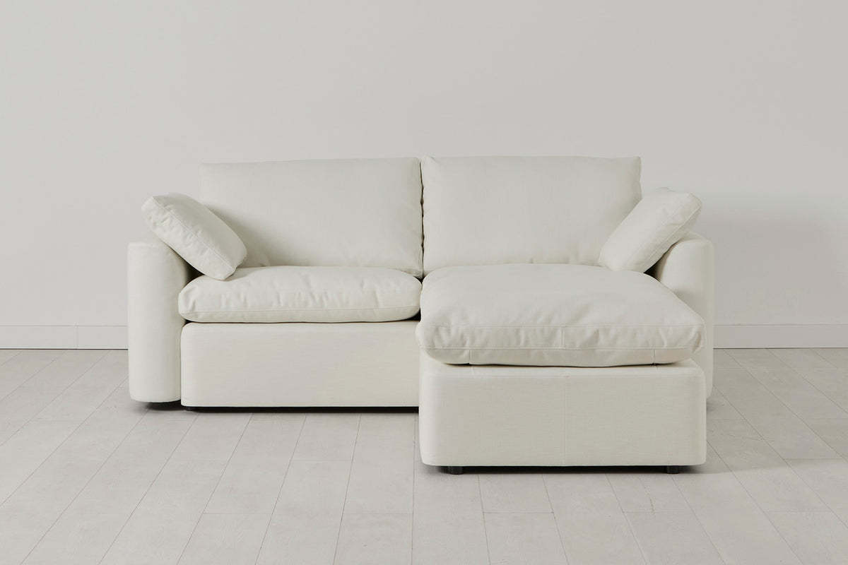 Model 13 2-Seater Right Chaise Sofa, White