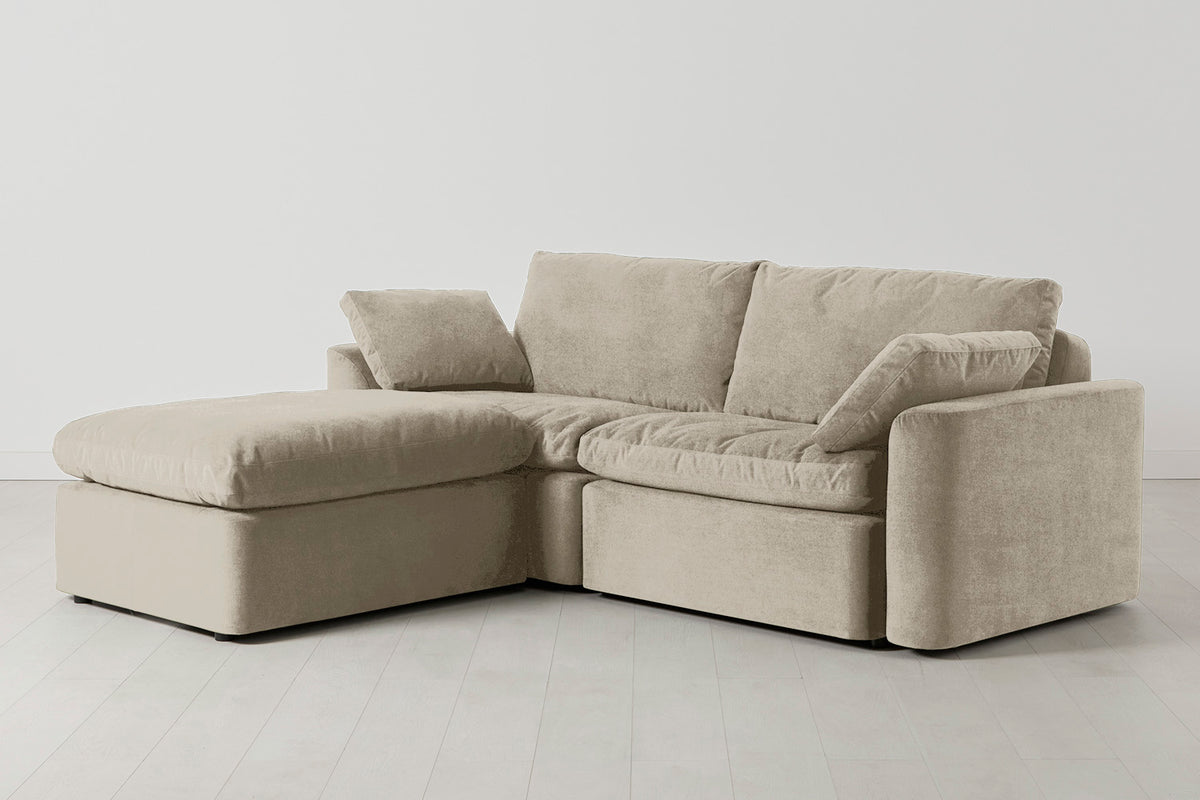 Model 13 3-Seater Left Chaise Sofa, Flax