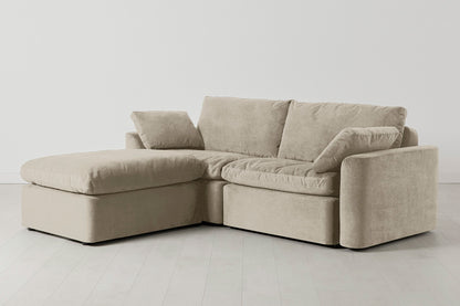 Model 13 3-Seater Left Chaise Sofa, Flax