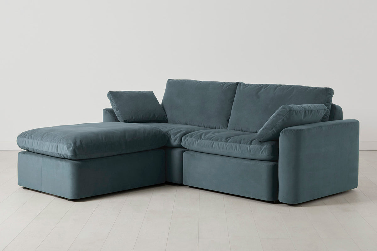 Model 13 3-Seater Left Chaise Sofa, Petrol