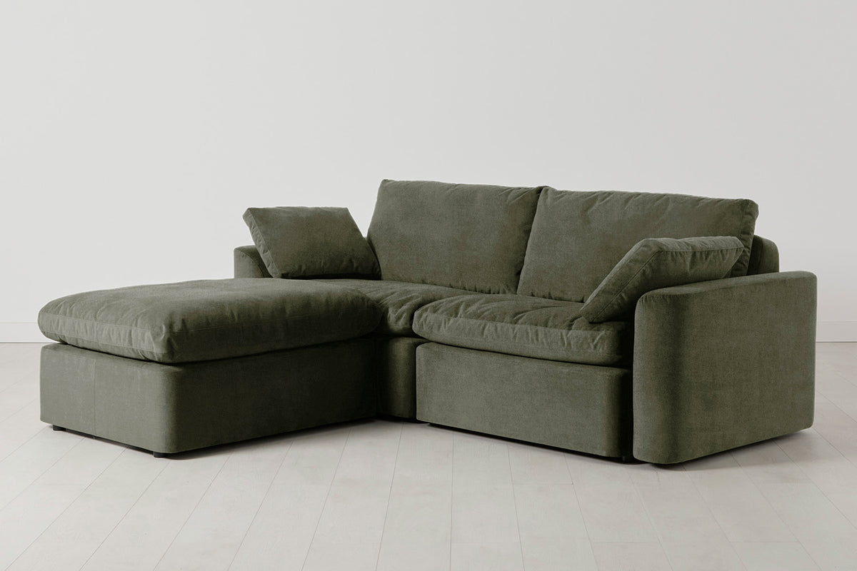 Model 13 3-Seater Left Chaise Sofa, Pine