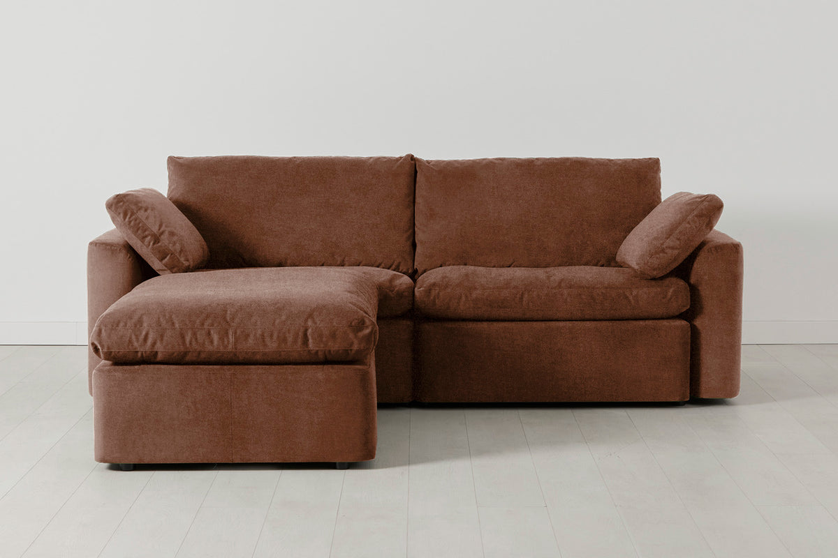 Model 13 3-Seater Left Chaise Sofa, Russet