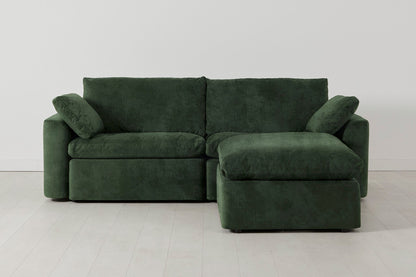 3-Seater Sofa in green mottled velvet