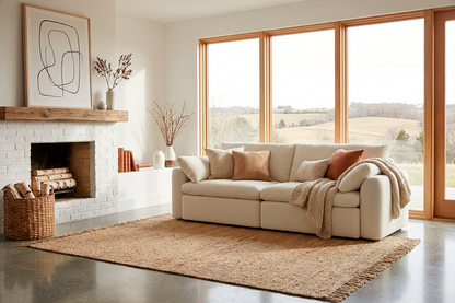 Model 13 3-Seater Sofa, Ivory