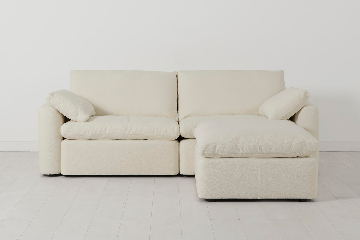 Model 13 3-Seater Right Chaise Sofa, Ivory
