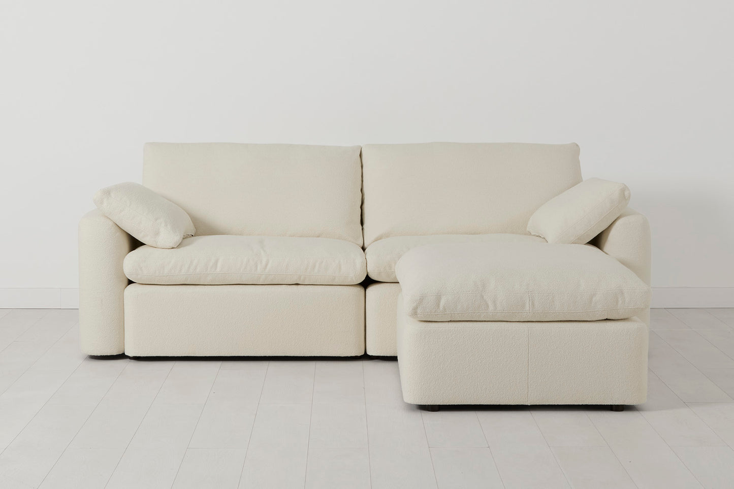 Model 13 3-Seater Right Chaise Sofa, Ivory