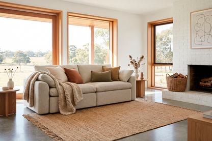 Model 13 3-Seater Sofa, Parchment