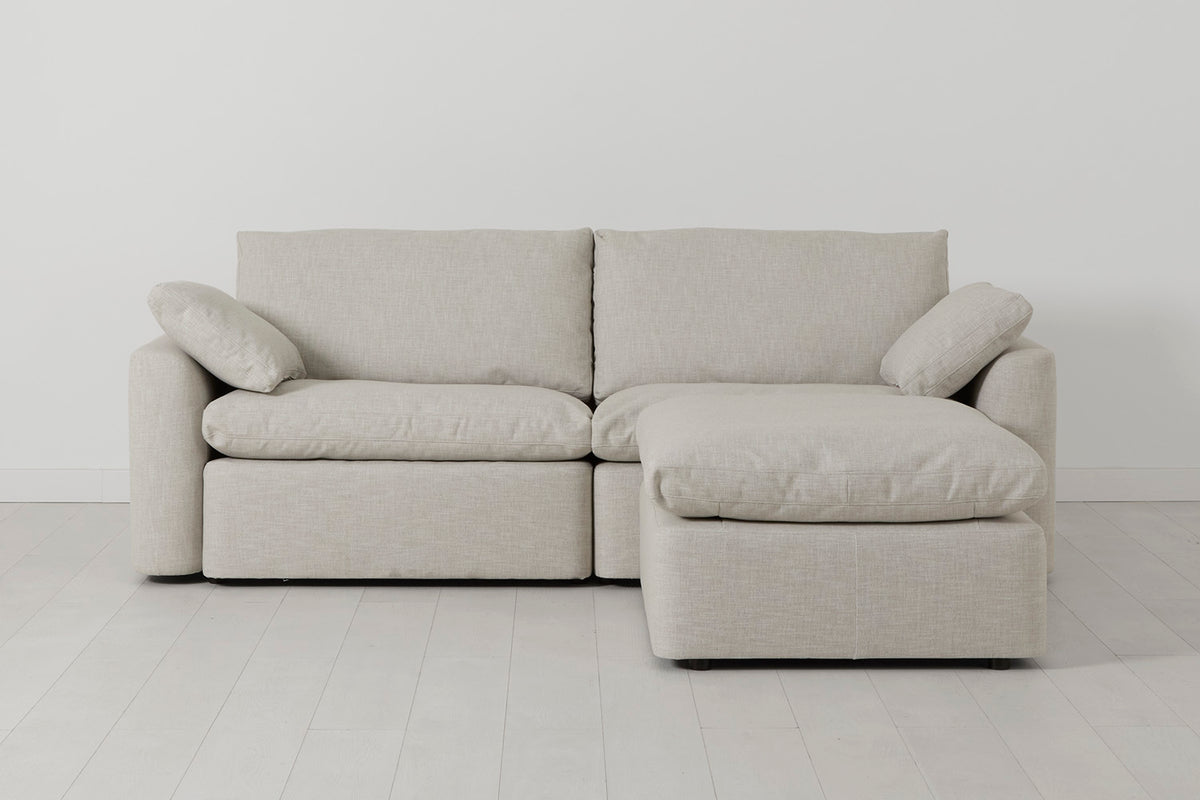 Model 13 3-Seater Right Chaise Sofa, Parchment
