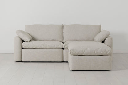 Model 13 3-Seater Right Chaise Sofa, Parchment