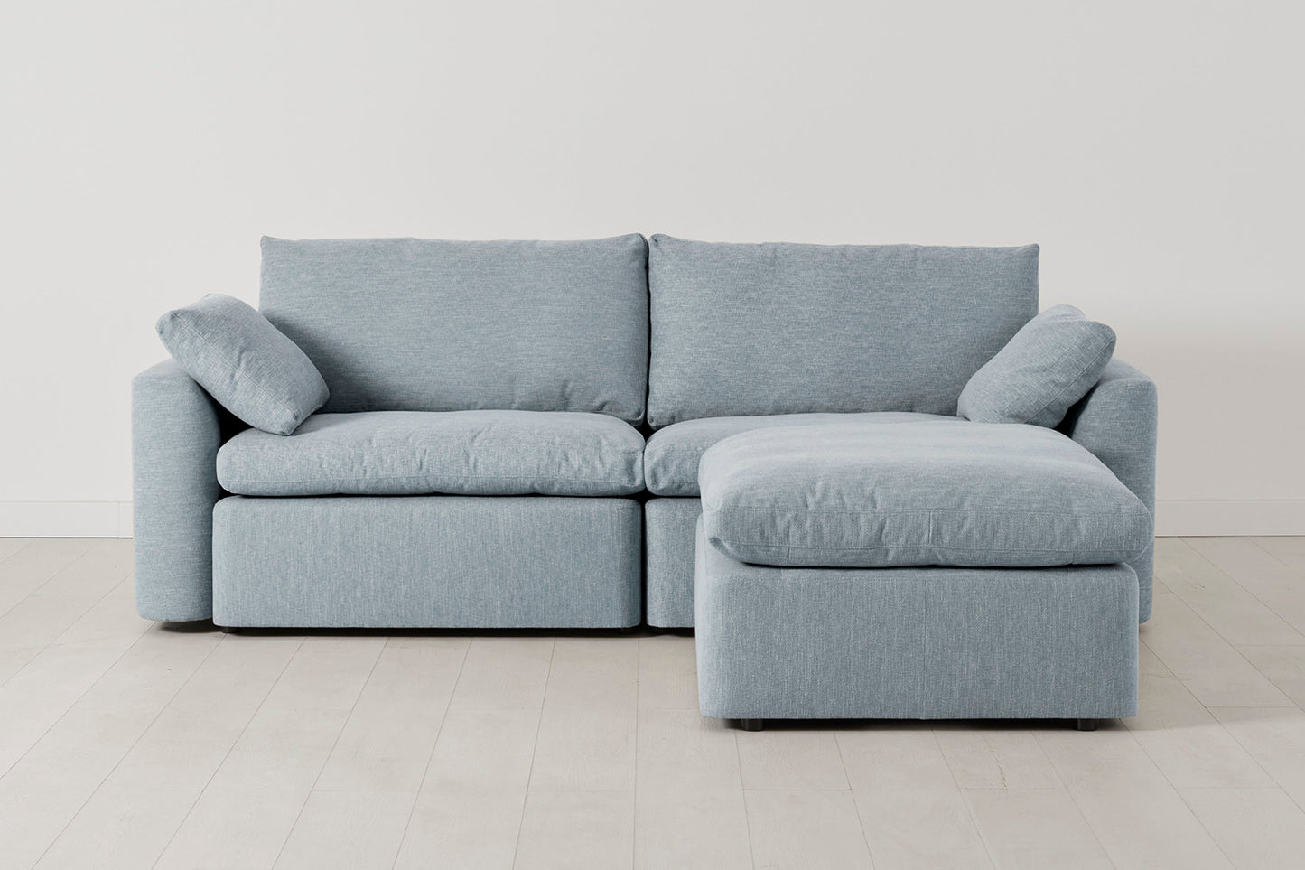 Model 13 3-Seater Right Chaise Sofa, Seaglass