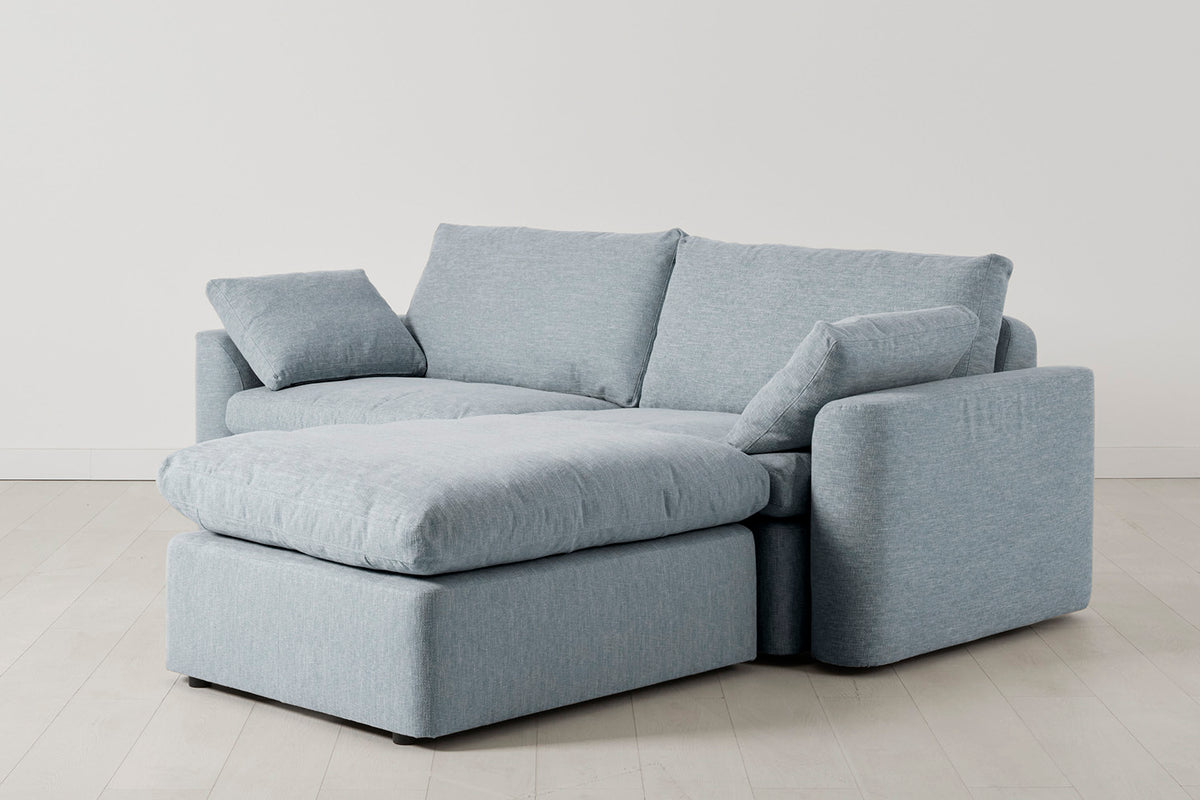 Model 13 3-Seater Right Chaise Sofa, Seaglass