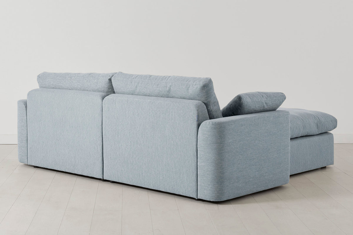 Model 13 3-Seater Right Chaise Sofa, Seaglass