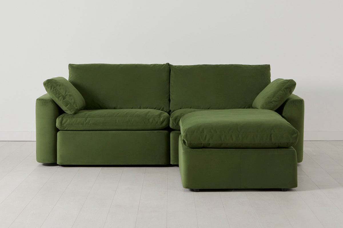 3-Seater Sofa in green velvet