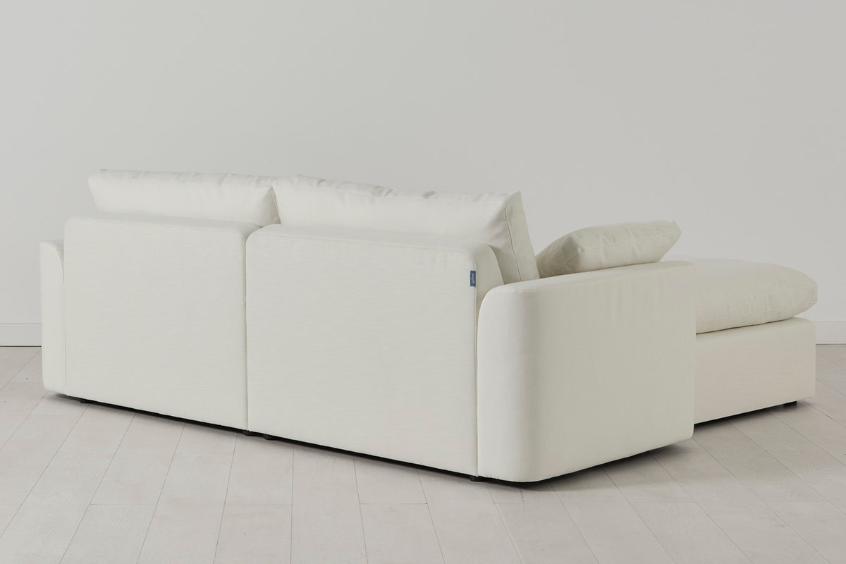 Model 13 3-Seater Right Chaise Sofa, White