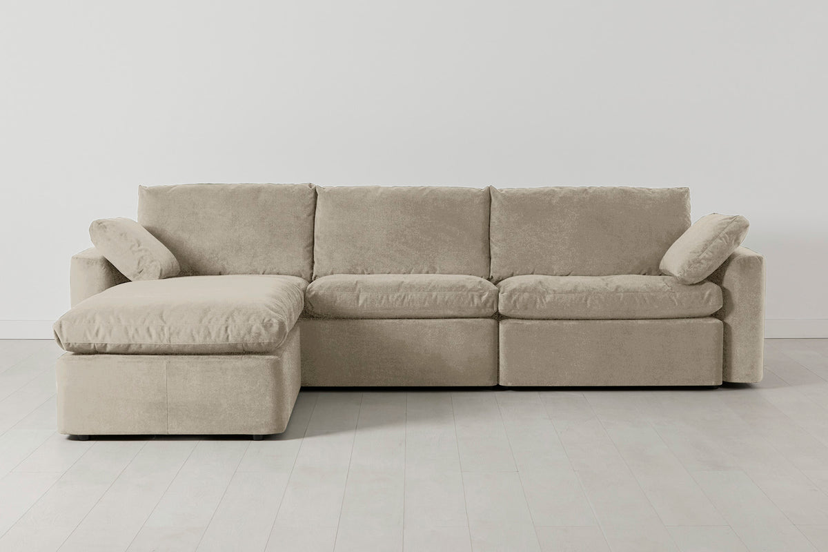 Model 13 4-Seater Left Chaise Sofa, Flax