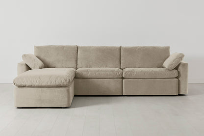 Model 13 4-Seater Left Chaise Sofa, Flax