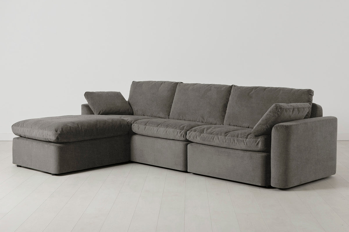 Model 13 4-Seater Left Chaise Sofa, Mink