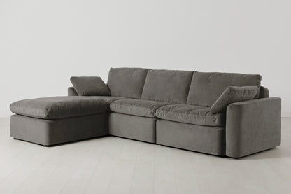 Model 13 4-Seater Left Chaise Sofa, Mink