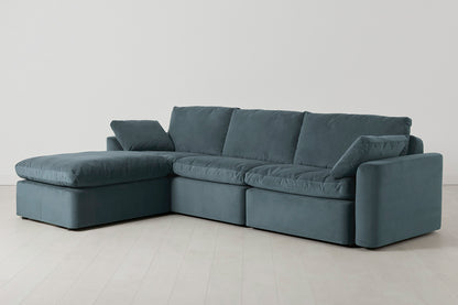 Model 13 4-Seater Left Chaise Sofa, Petrol